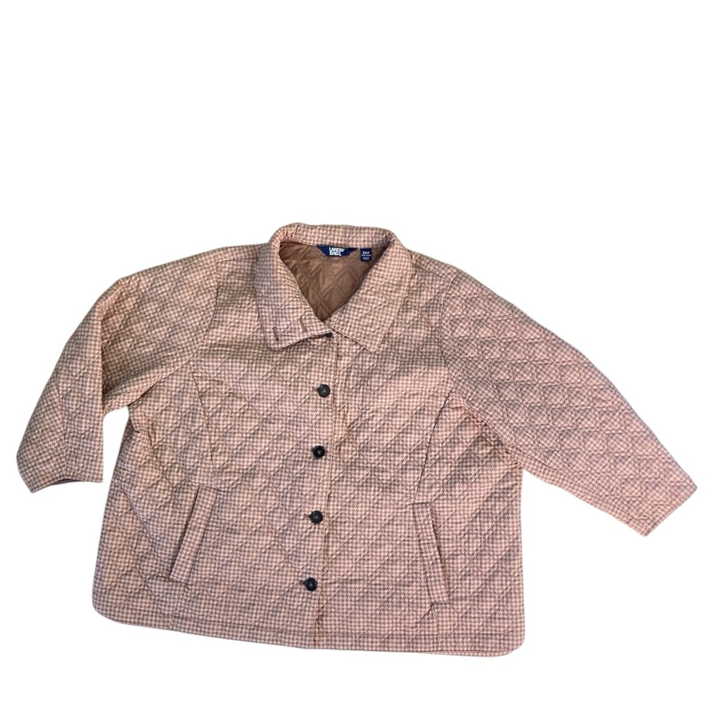 Lands' End Quilted Primaloft Insulated‎ Jacket Packable Tan Cream (Size 3XP) - Picture 2 of 15